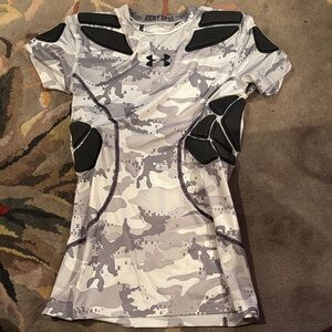 Under Armour Gray Camo Shirt with Black Padding